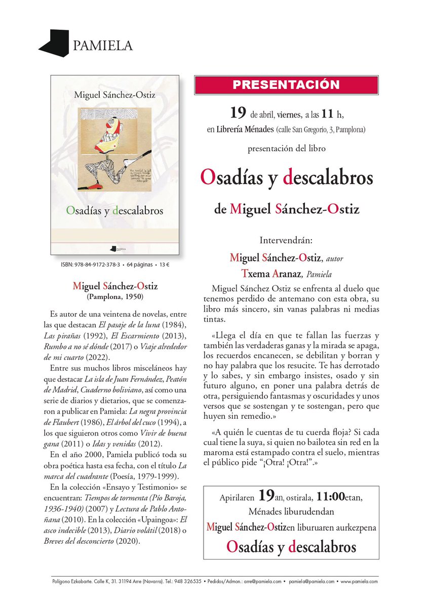 Os recordamos así rápidamente los dos actos que tenemos esta semana, no se os vayan a olvidar, ¿eh?