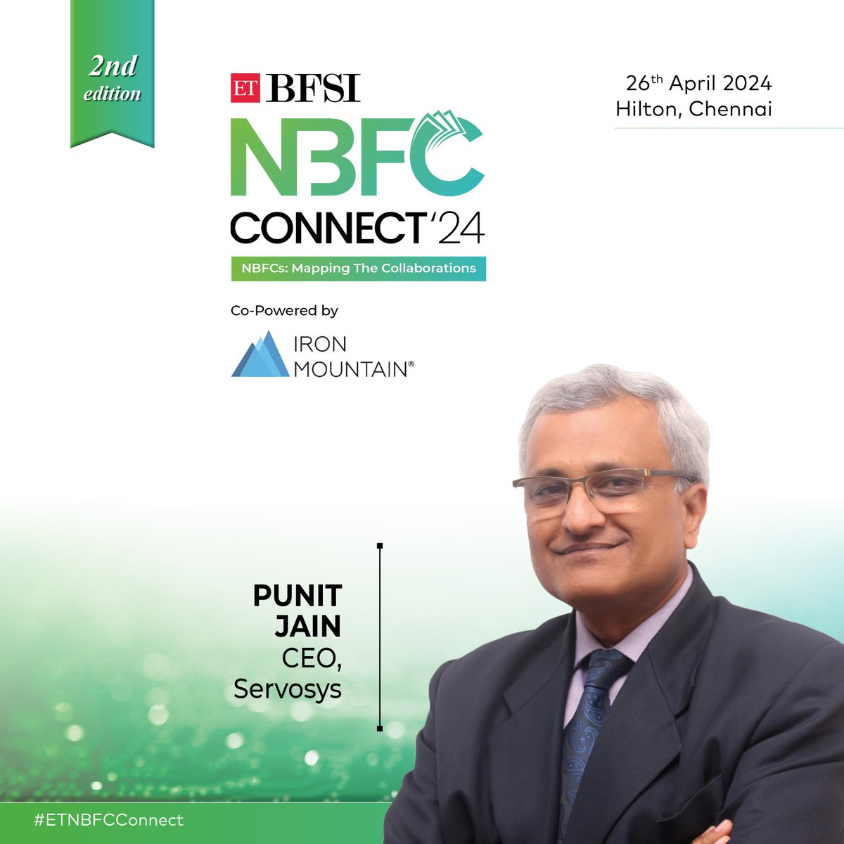 Thrilled to welcome Punit Jain, CEO of @servosys, as one of our esteemed speakers for the ETBFSI NBFC Connect 2024 in Chennai on April 26th! Know more- zurl.co/UiQR #ETBFSI #ETNBFCConnect #Chennai2024 #BFSIEvent #FinanceInnovation #Finance #NBFCs