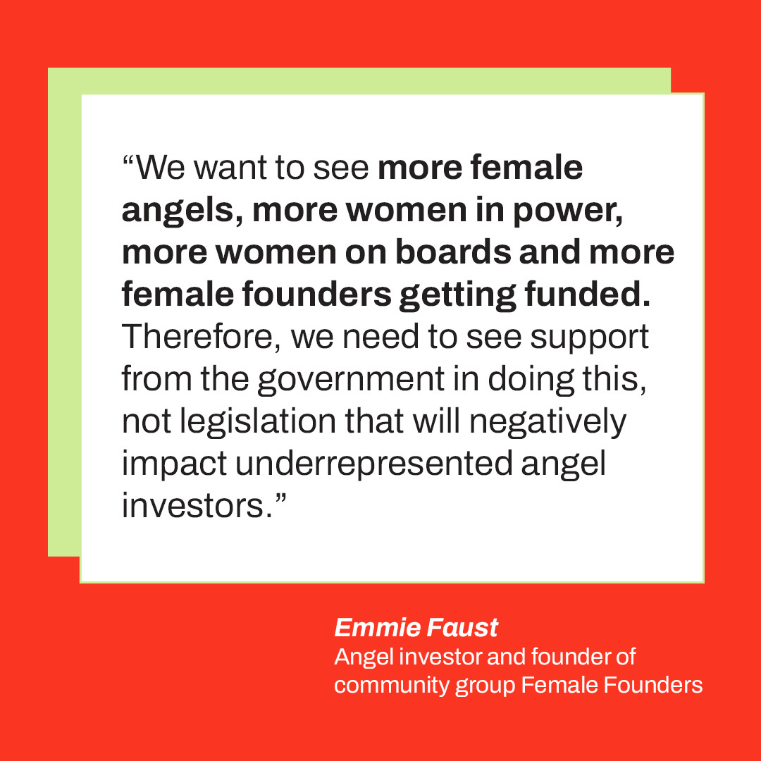 How can we have more women as Angel Investors and/or encourage more investment to flow into female-founded startups? Share your thoughts with us in the comments below 👇 

#PortugueseWomenInTech #pwit #EmpoweringGirlsInTech
#WomenInTech #EmpowerTechWomen #DiversityInTech