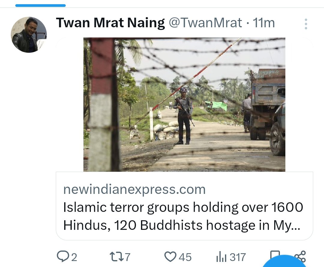 Deeply concerned by reports that @TwanMrat is promoting religious violence in Arakan, a dangerous game. It's an inflammatory rhetoric & attempts to sow religious discord are unhelpful. Those attempting to incite religious conflict must be held accountable. #UN #ReligiousTolerance