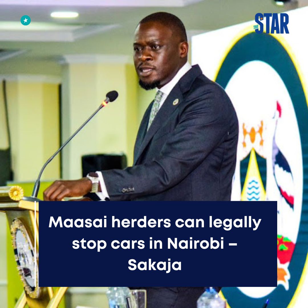 TheStarHealth's tweet photo. Nairobi Governor Johnson Sakaja has maintained that Maasai herders can legally stop cars in Nairobi.

He noted that the Traffic Act permits them to do so, being part of three parties.

Read more on https://t.co/2QD8rHAmrC
#starkenyanews https://t.co/yTKifksUWR