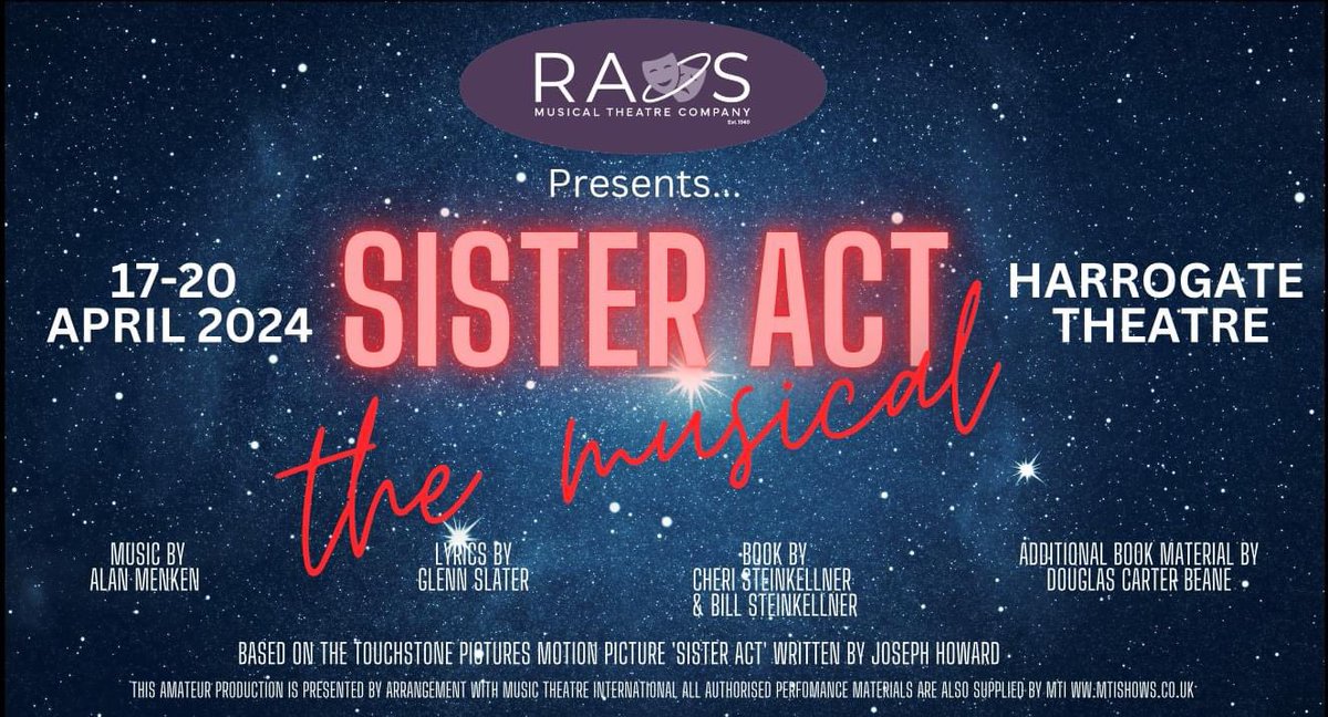 Break a leg to @RiponOperatics who open with Sister Act the Musical this evening. 👏 👉 We’ve only got a few tickets left so grab them while you still can! 🗓 WED 17 - SAT 20 APR 🎟 ow.ly/hGHh50R24CJ