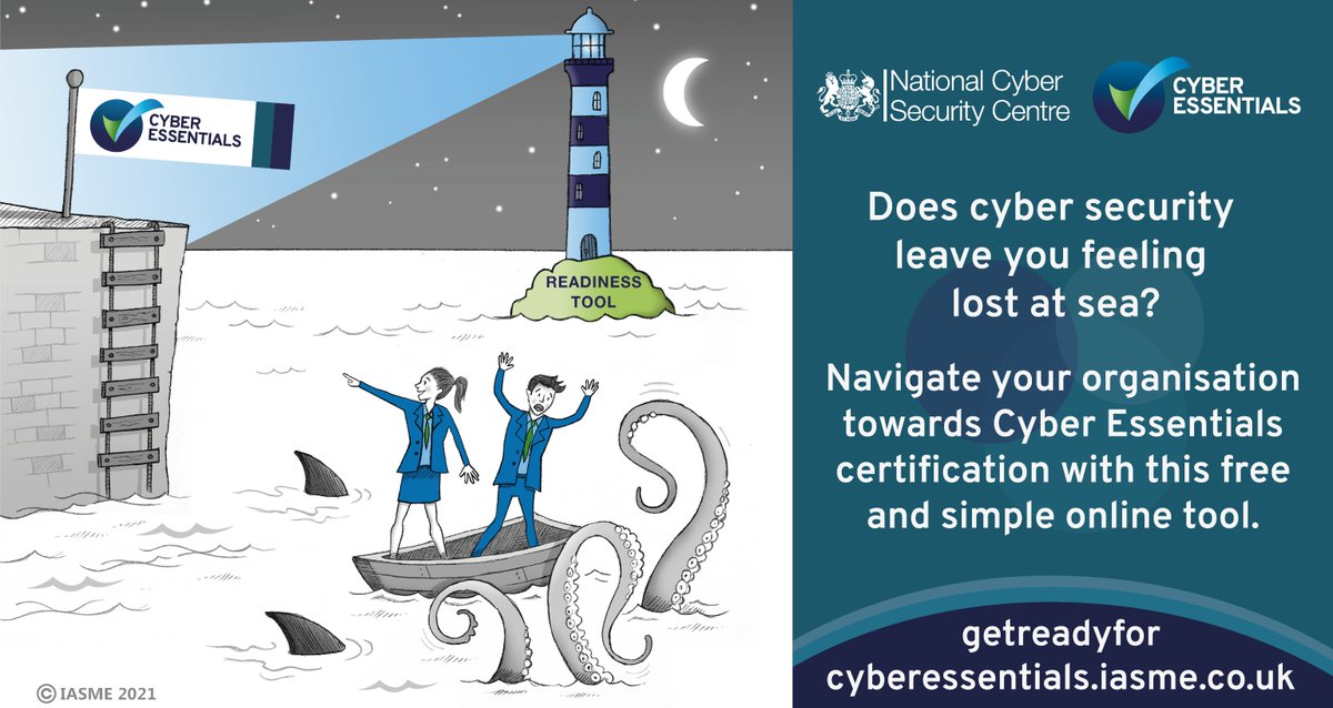 Does #cybersecurity leave you feeling lost at sea? 🌊 Navigate your organisation towards #CyberEssentials certification with the Cyber Essentials Readiness Tool, a free interactive website that helps you look at your organisation's cyber security. 🧭 ➡️ ow.ly/PCs450RhUMW