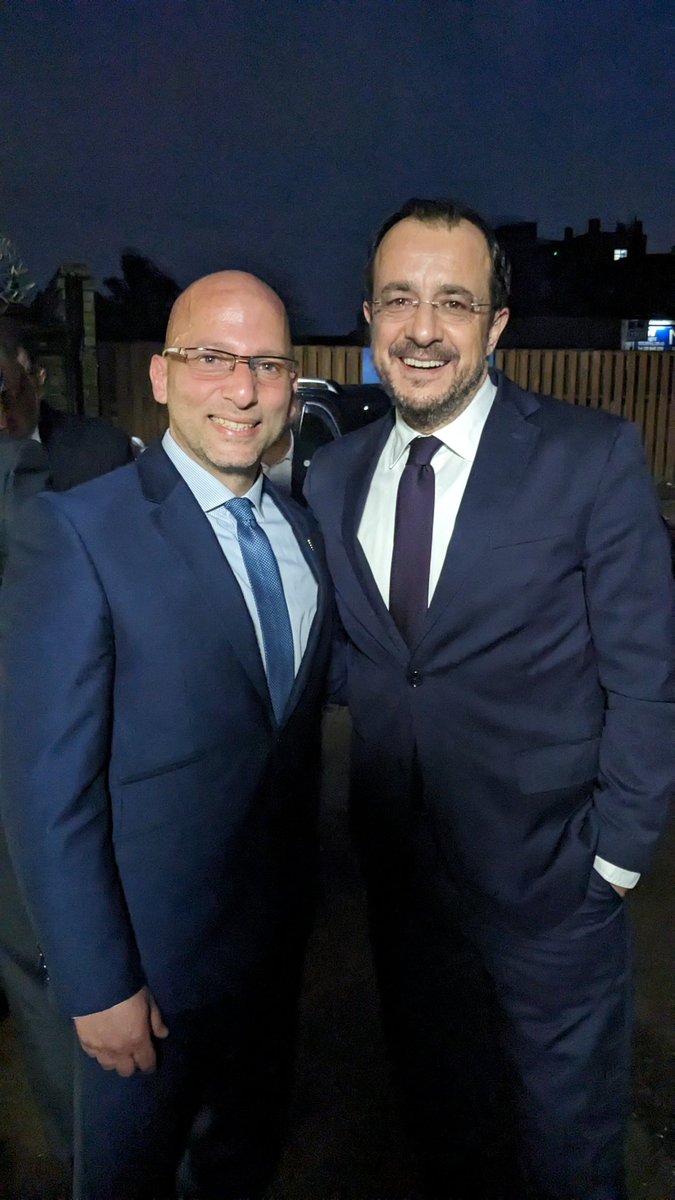 AHadjik's tweet photo. Warm congrats 2 @UKCypriotFed 4 their 90th anniversary&amp;massive thanks 2 CY Pres. @Christodulides 4 joining us at last night's celebrations, showcasing the strategic importance, power&amp;agency of our #diaspora @ckombos @RoyalHolloway @Parikiaki #Cyprus @ChrisKaraolis @YianisCY https://t.co/nQcDx2DZqI