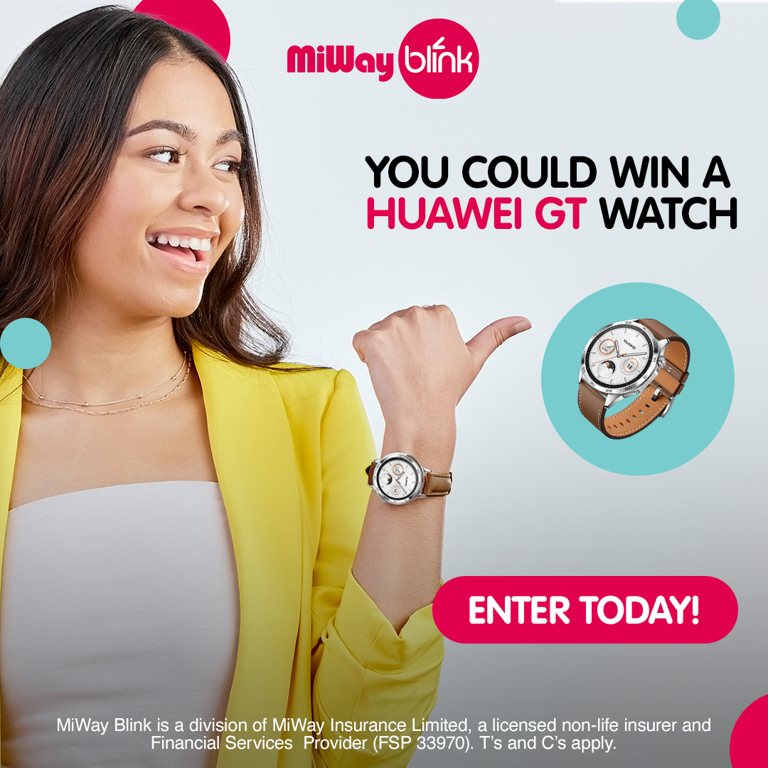It’s your last chance to enter the MiWay Blink x Huawei giveaway! To stand a chance of WINNING a Huawei GT watch OR 1 of 5 fuel vouchers, simply: 1. Follow @miwayblink 2. Tag a friend to tell them about this amazing giveaway Standard rates and Ts & Cs apply. #MiWayBlink