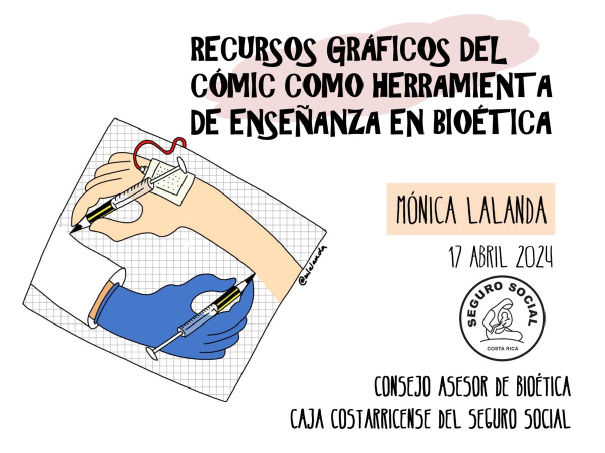 En unas horas estaré en Costa Rica (desafortunadamente desde mi estudio ☺️) para dar una charla a los presidentes de los comités de bioética (ético-científicos y bioética clínica) de la Caja Costarricense de Seguro Social (CCSS) @CCSSdeCostaRica #MedicinaGráfica y #bioética