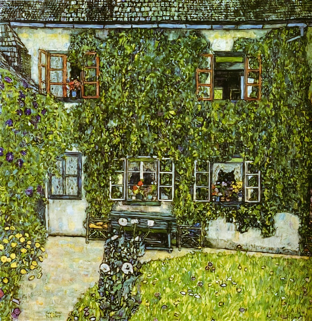 'Das Haus von Guardaboschi' created in 1912 by the famous Austrian #symbolist painter #GustavKlimt in #ArtNouveau style 🎨 🇦🇹.
Gold is a very present color in the work, reflecting Klimt's fascination with #Byzantine art and ornamentation.
@belvederemuseum #Wien 🇦🇹
