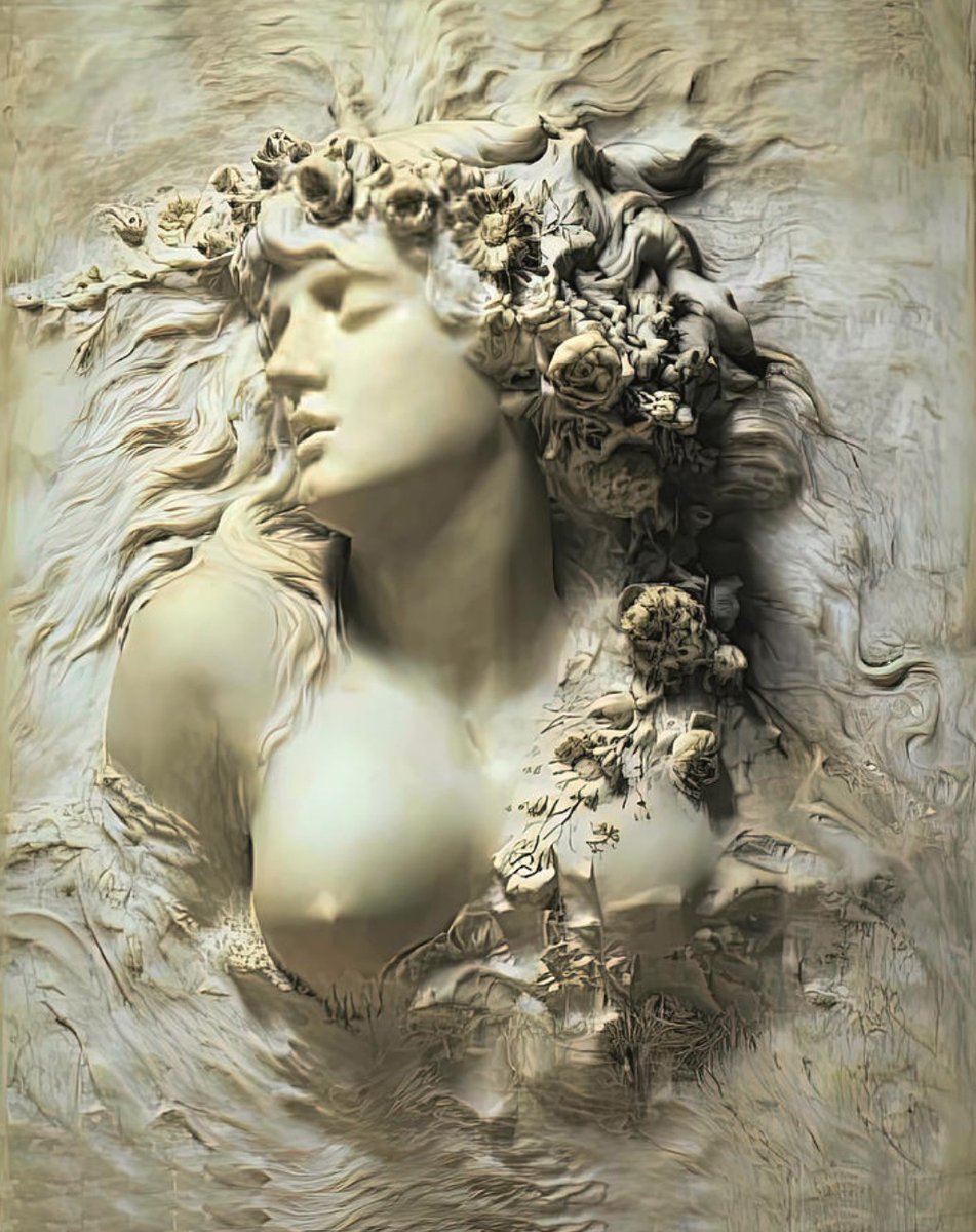 ¡Muy buenos días!👋 Sarah Bernhardt (París 1844- 1923) no sólo es considerada la actriz más famosa de todos los tiempos, sino que ha destacado también como escultora. Una de sus obras más bellas es 'La muerte de Ophelia', un bajo relieve en mármol. Sigue.