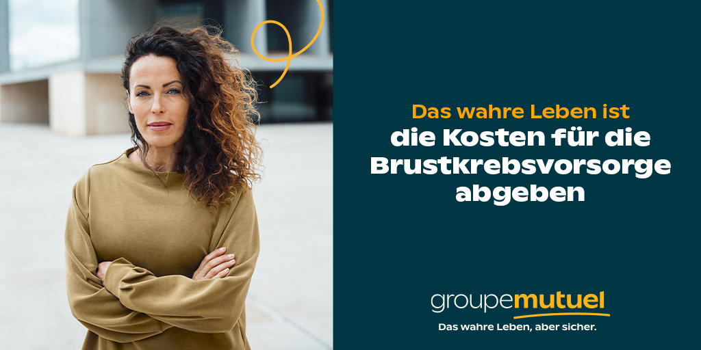 Jede achte #Frau in der Schweiz ist von #Brustkrebsbetroffen. Mit unserer Grundversicherung PrimaFlex erhalten Sie die Kosten für Ihre #Vorsorgeuntersuchung ohne Abzug der Franchise und unabhängig von Ihrem Wohnkanton. Mehr dazu ➡️ bit.ly/49CUUjS
#groupemutuel