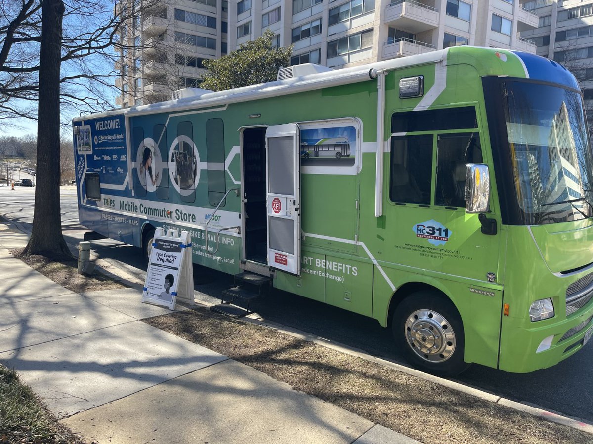 Today's Schedule for the Mobile Commuter Store: 6:00 am - 10:00 am🛴 Germantown Transit Center, 19945 Aircraft Drive, Germantown MD 20874 10:30 am - 12:45 pm🛴Village of Friendship Heights Community Center, 4433 South Park Ave., Chevy Chase MD 20815