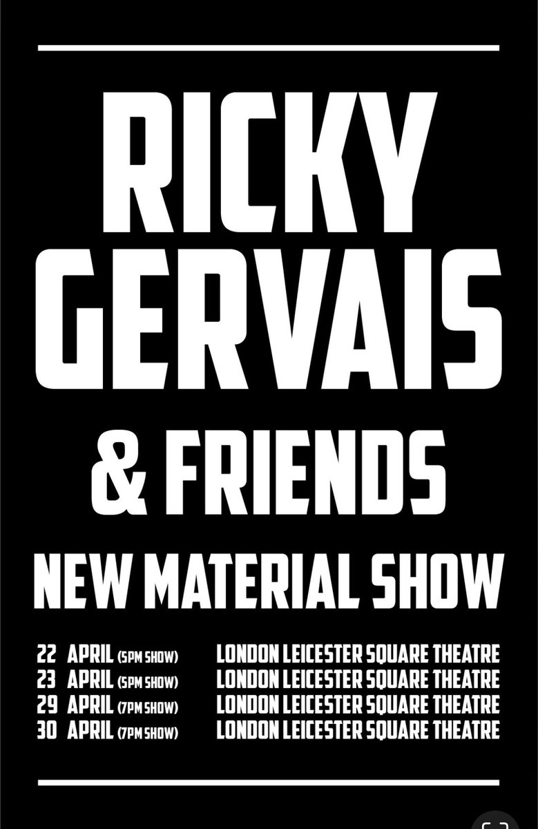 New Material shows. More Me, Less friends. 70 minutes of pure bollocks. Tickets on sale Friday at 10am.