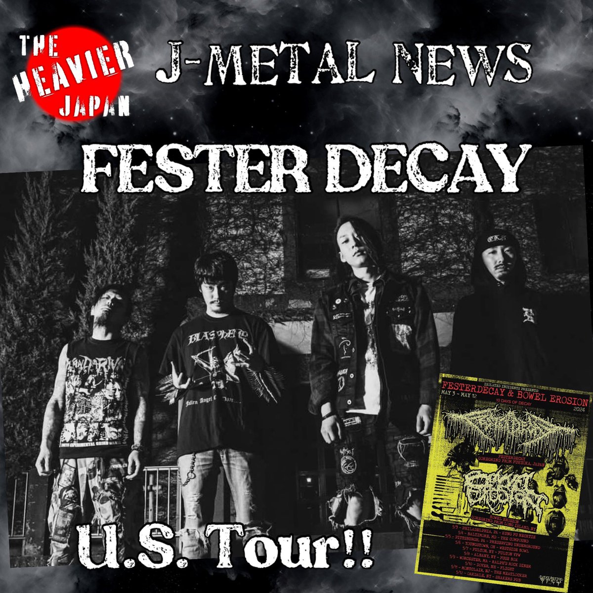 #jmetalnews Japanese goregrind band FESTER DECAY will be touring the US in May!! linktr.ee/FesterDecay @FesterDecay #japanesemetal #jrock #jmetal #heavymetal #goregrind