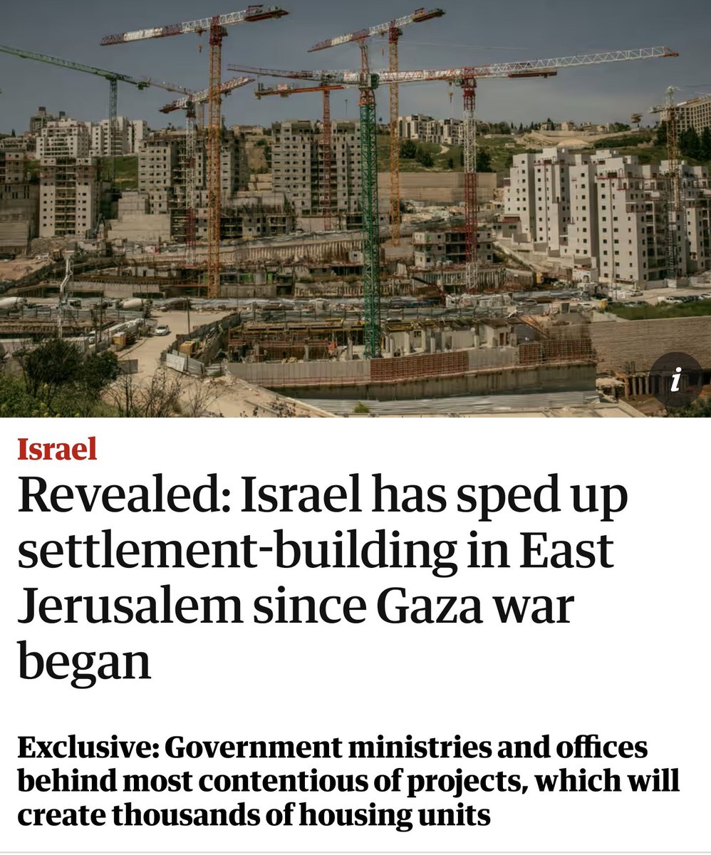 Call it land theft, Guardian. Call it what it is. East Jerusalem is illegally occupied by a genocidal aggressor, one that is stealing additional land against all international law.