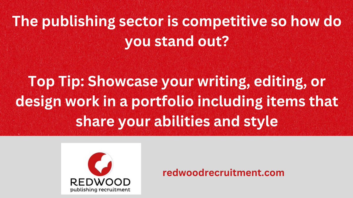 Having a portfolio of work helps bring your skills to life across all publishing disciplines and can help set you apart from other candidates #publishing #publishingjobs #jobsinpublishing