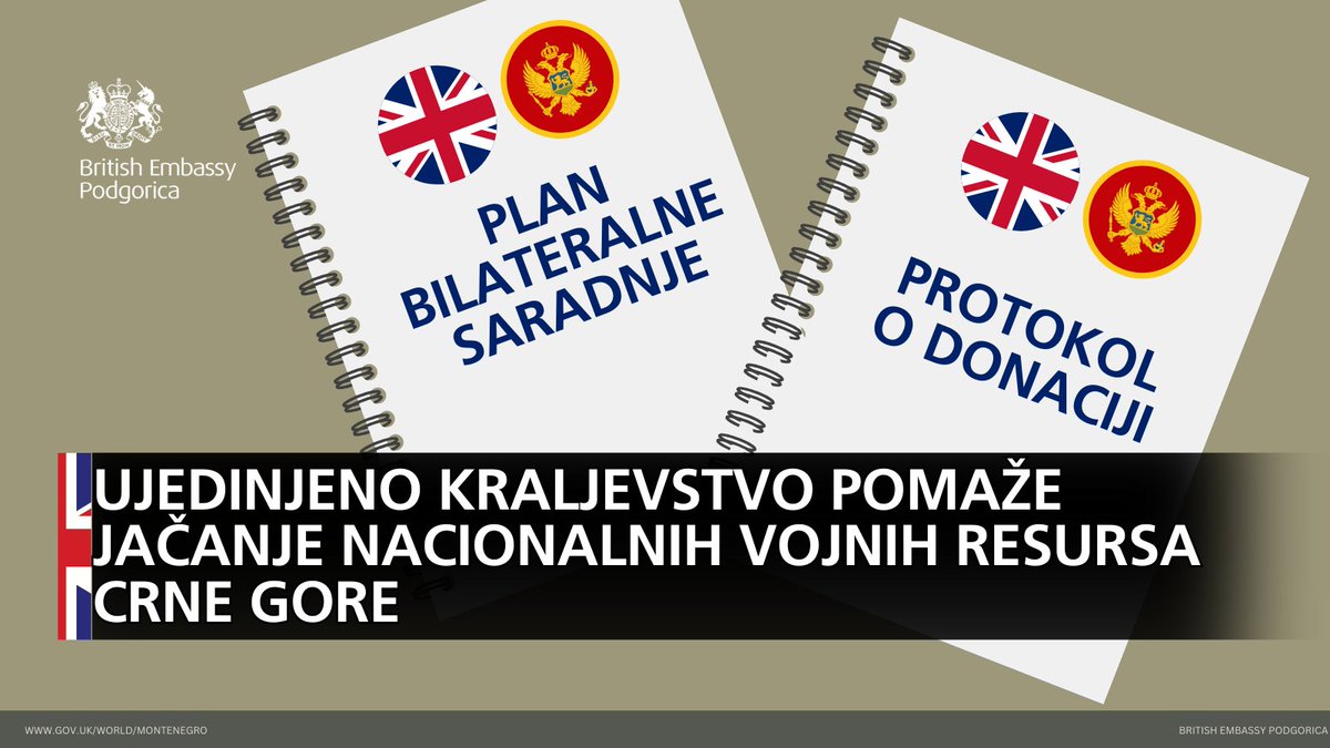 Ujedinjeno Kraljevstvo 🇬🇧 kontinuirano dokazuje posvećenost Crnoj Gori 🇲🇪, kao i spremnost za pružanje podrške u ispunjavanju svih ciljeva i zadataka, koje Crna Gora ima kao kredibilna NATO saveznica. 🔗 mina.news/vijesti-iz-crn…