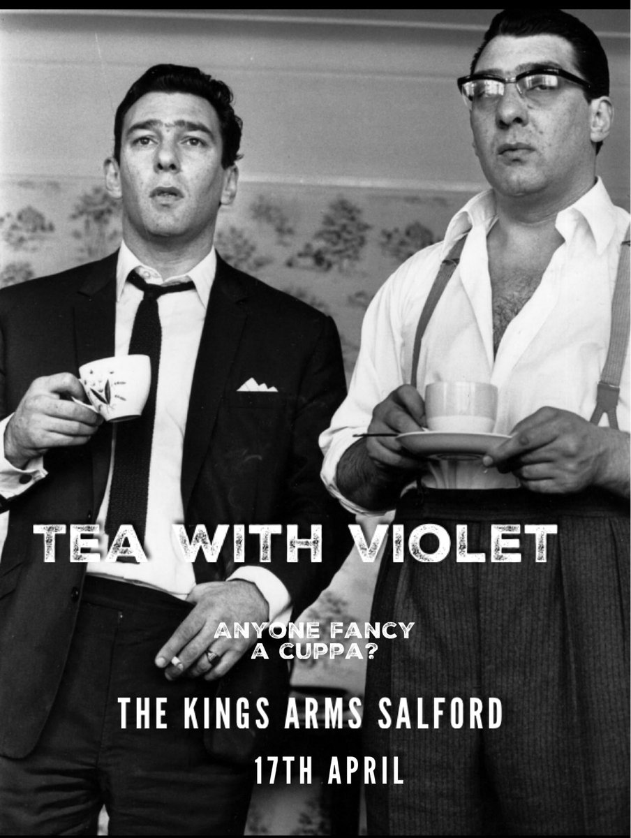 Kettles on see you all later ... still a few ticked left #TeaWithViolet @kingssalford fatsoma.com/e/7y17va4t/tea…