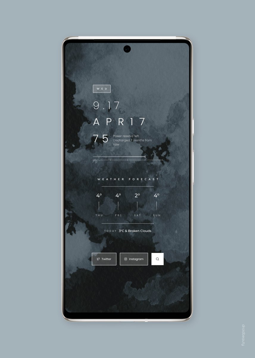 droidbeauty's tweet photo. Frosted Stain βοΈ
Testing out recently released Diff Walls by @Abhishek01kr π
Widgets Evoque (no. 47, 69 and 77) / wall no. 108
#kwgt #klwp #theme #setup #kustom #homescreen #design #minimal #ui #wallpaper #aesthetic #layout #mockup #widget #android https://t.co/dEPMdteCdA