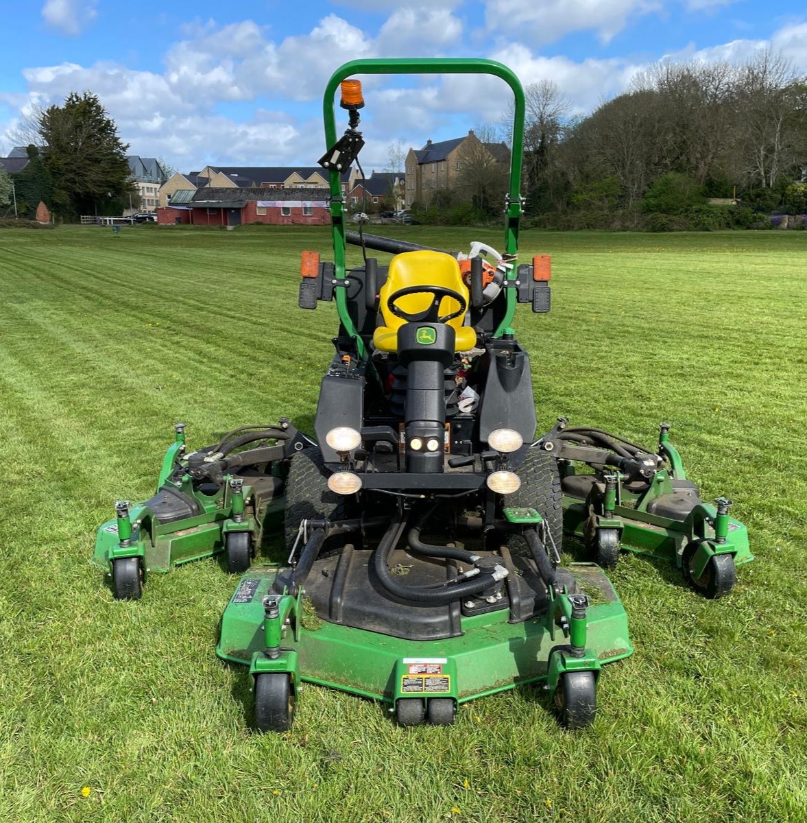 Despite the wet weather, the Environmental Services team are progressing with the grass cutting. The recent sunny weather means the ground is slightly drier so the heavier ride-on mowers can be used on larger areas. The team remain behind schedule but are working hard to catch up