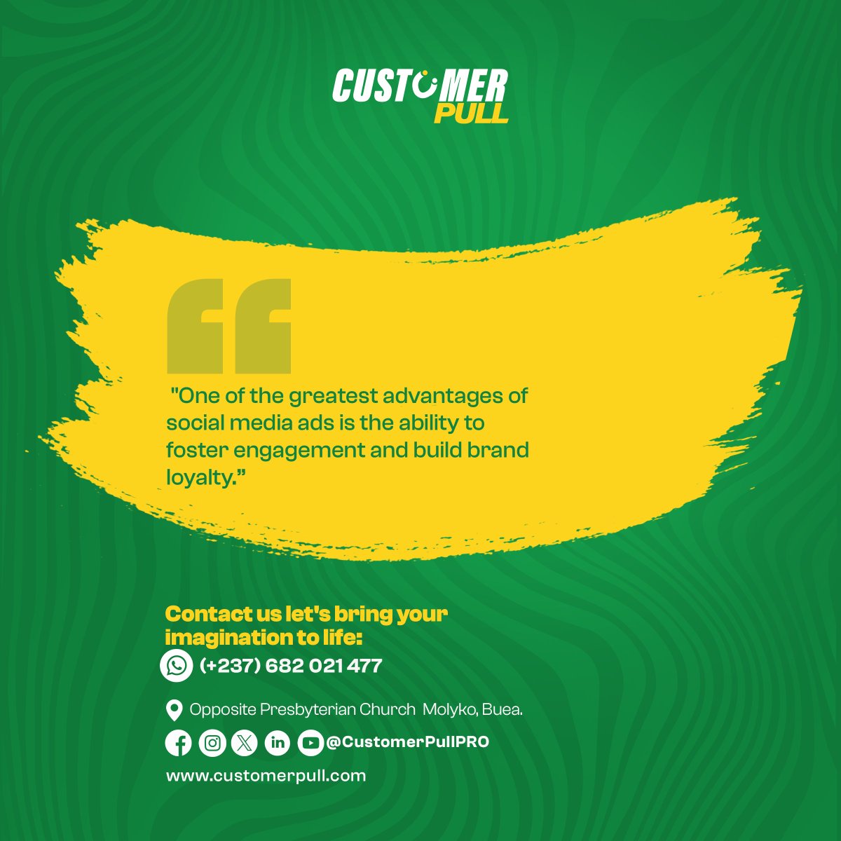 customerpullPRO's tweet photo. Through interactive ad formats, businesses can encourage likes, comments, shares, and even direct messages, creating a direct line of communication with their audience and nurturing lasting relationships.

Contact us today let’s run ads for your business: 682021477

#Marketing https://t.co/IXsB1vTX9L
