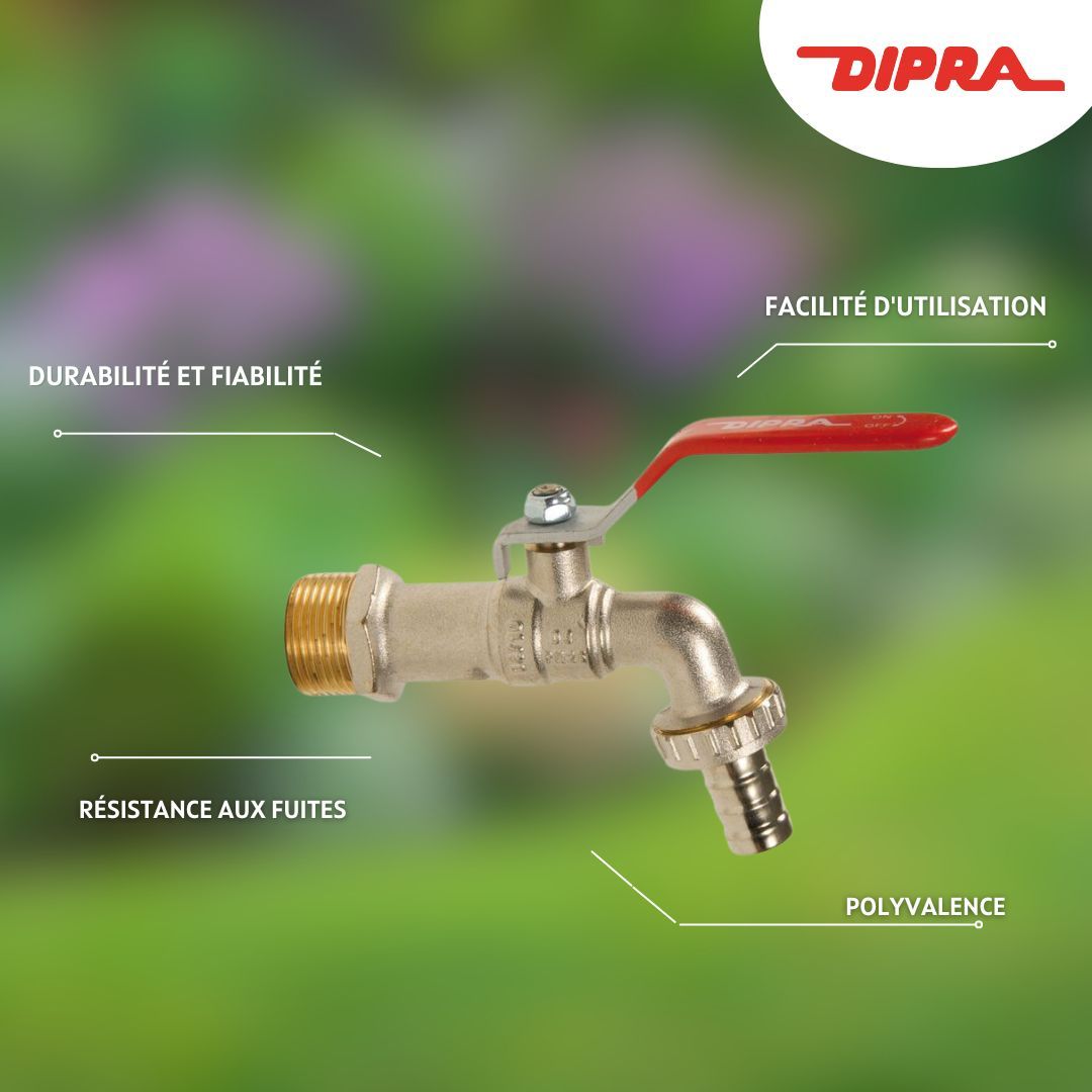 CmesMat_Expert's tweet image. 💧💫 Robinet d'arrosage DIPRA : robuste, fiable et facile à utiliser. Avec sa conception à sphère, dites adieu aux fuites et bonjour à un arrosage efficace! 🌿✨ #JardinageFacile #ArrosagePratique #DIPRA #QualitéGarantie