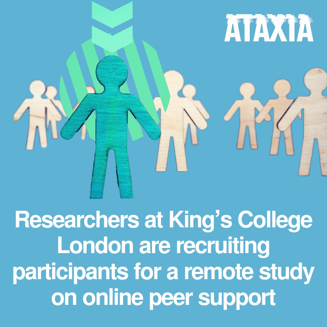 Researchers at King’s College London are recruiting participants for a remote study on online peer support for those living with long-term conditions. You'll complete two eligibility screenings. More info: bit.ly/4aRA1Tg #AtaxiaUK #ataxia #Research