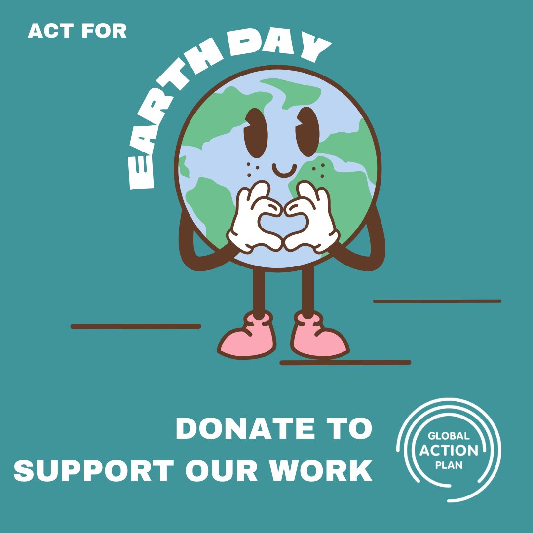 Help save the planet. #Act4EarthDay. Your support helps us deliver environmental education programmes for schools and communities all over Ireland! Please donate via globalactionplan.ie/donate