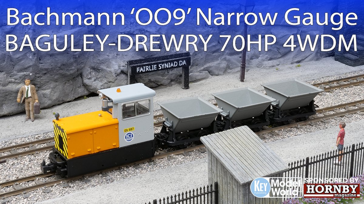 Bachmann’s long-awaited ‘OO9’ gauge Baguley-Drewry diesel locomotives are here, but have they been worth the wait? Ben Church takes a closer look while Mike and Jonathan discuss its operation on video: hubs.ly/Q02t5d6y0 #keymodelworld #hornbymagazine #narrowgauge