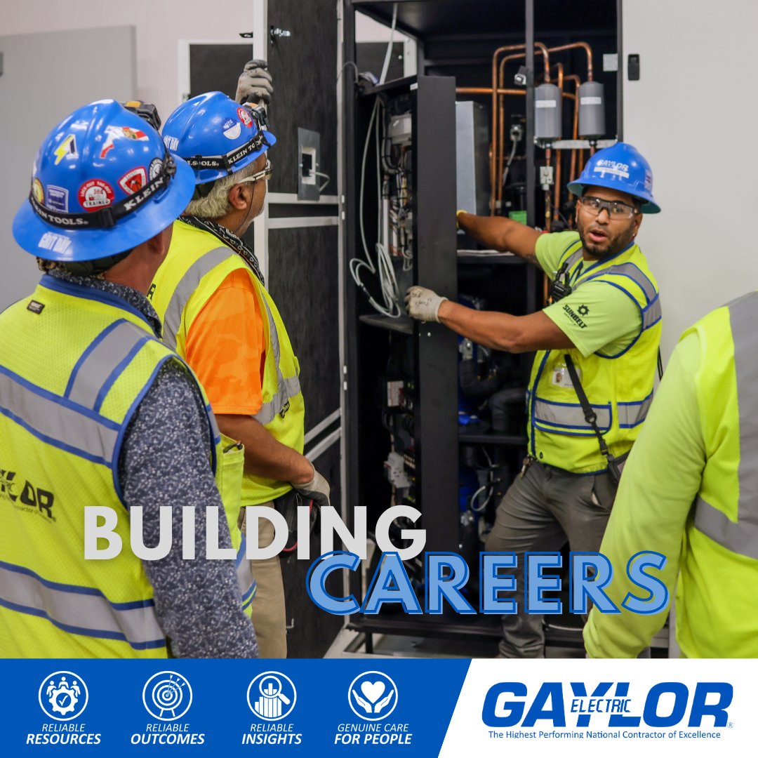 At Gaylor Electric, we invest in your career. Check out available opportunities nationwide at jobs.gaylor.com #Hiring #CareeersInConstruction #ElectricalConstruction
