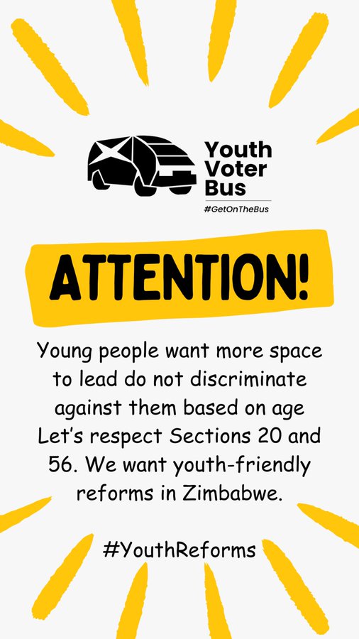 Young people can lead!

#YouthPower
#YouthPower 
#YouthReforms
#GetOnTheBus
#NgenaEbhasini
#PindaMuBhazi
