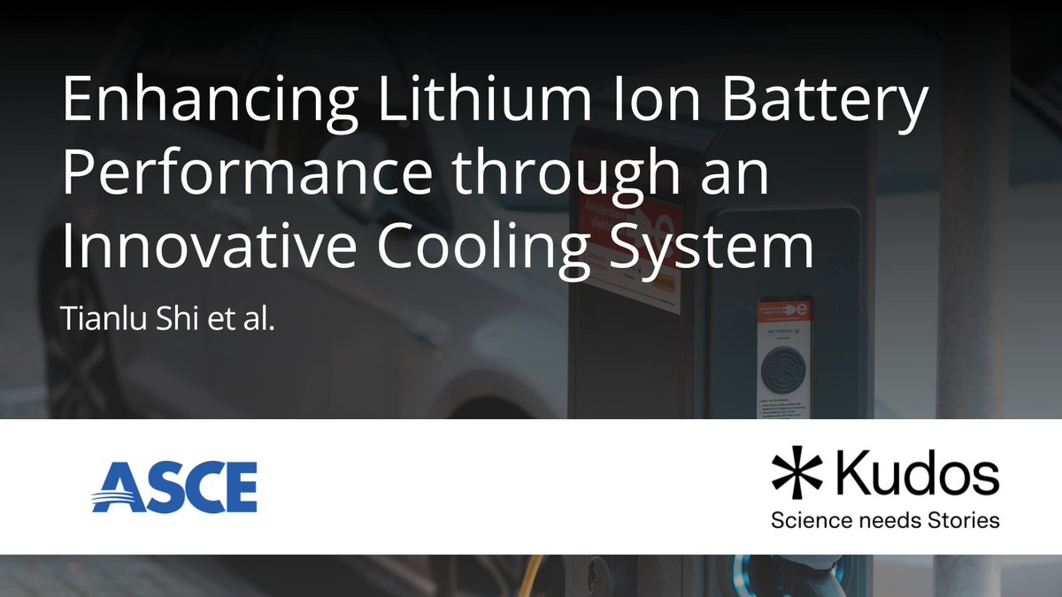 Research published in the Journal of Energy Engineering uncovers how a PCM based cooling system could improve the performance of lithium ion batteries used in electric cars. Read the summary in the @ASCETweets #SDG Showcase on Kudos: hubs.ly/Q02sd1l10 #GlobalGoals