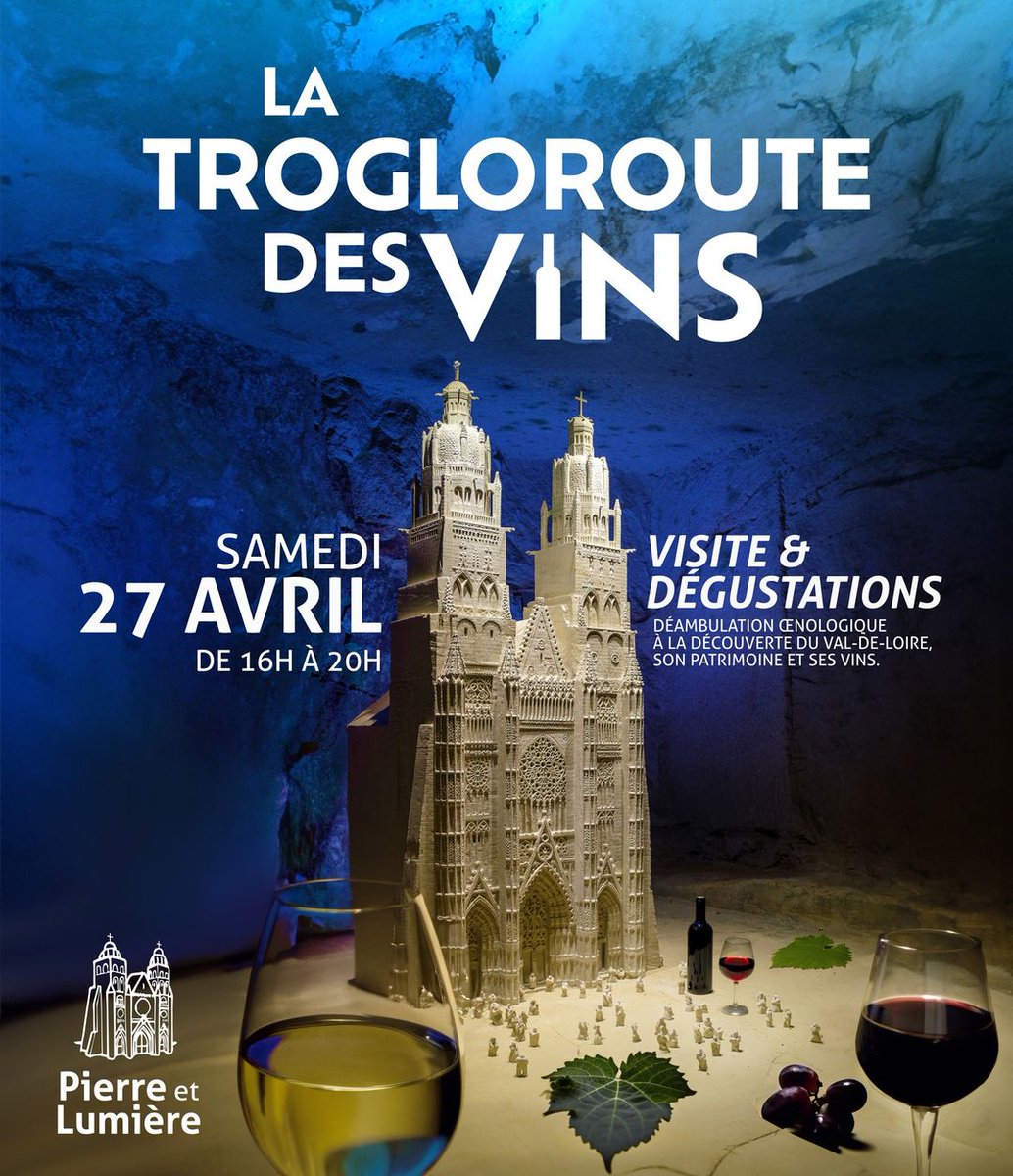 🍷 Le 27 avril prochain, expérimentez une visite insolite mêlant architecture et dégustation de vins à Pierre et Lumière ! 🤩 De la cathédrale de Tours, en passant par le Château de Montsoreau, découvrez le patrimoine du Val-de-Loire à travers une visite oenotouristique unique.