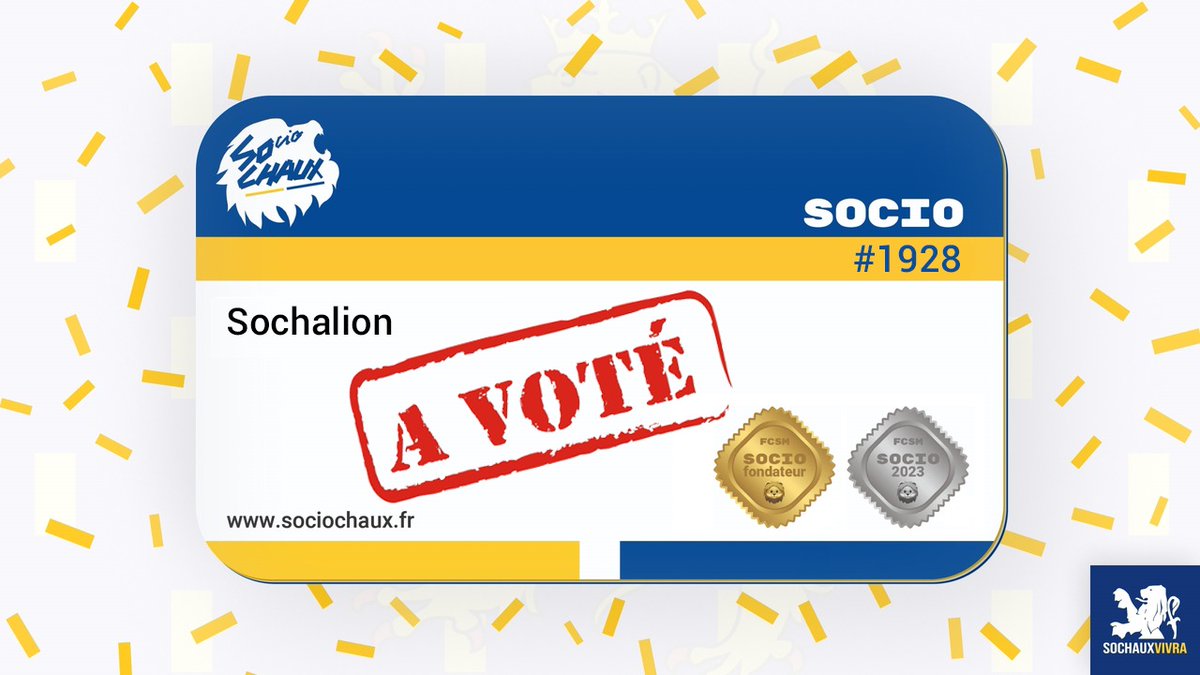 ⏱️ 𝐍'𝐨𝐮𝐛𝐥𝐢𝐞𝐳 𝐩𝐚𝐬 𝐝𝐞 𝐯𝐨𝐮𝐬 𝐩𝐫𝐨𝐧𝐨𝐧𝐜𝐞𝐫 sur l'entrée de Sociochaux dans la SCIC FCSM et sur le pacte d'actionnaire : 𝐅𝐢𝐧 𝐝𝐮 𝐯𝐨𝐭𝐞 𝐜𝐞 𝐬𝐨𝐢𝐫 𝟐𝟎𝐡 ! 🗳️ Pour voter ➡️ my.sociochaux.fr 👉Cliquez sur les 3 petits points (menu) > consultations