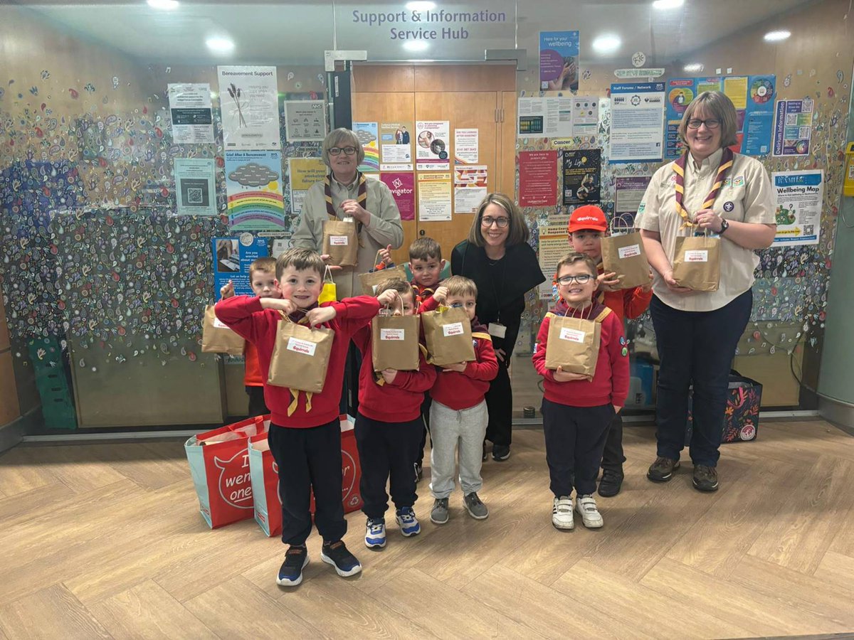 Children from a local Scout group have donated 30 toiletry bags for patients at the Royal Alexandra Hospital in Paisley. The packs will be distributed by NHSGGC’s Support and Information Service. More information: nhsggc.scot/generous-scout…