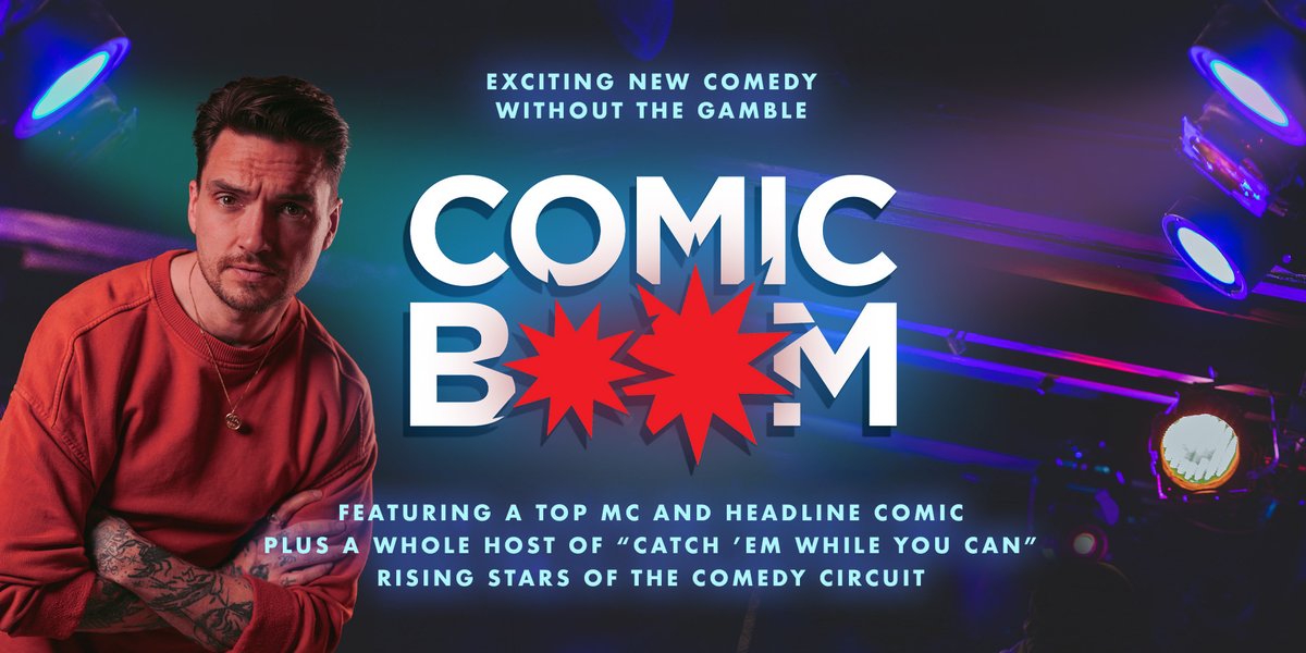 Following a fantastic show in March, Comic Boom is back with a 'boom' on Thu 25th Apr! 👉 tinyurl.com/2s4hu8ff April's line-up features MC @JackSkipper, headliners @PlasticJeezus plus a host of rising stars including @theduncanadam, Donna Williams, @Sanjsmash + Alex C Mason!