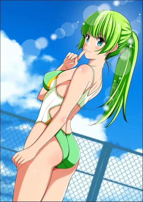 #気温が高いので気が早いが水着絵が見たい 変身ヒロインの水着姿もいいですね～ 
