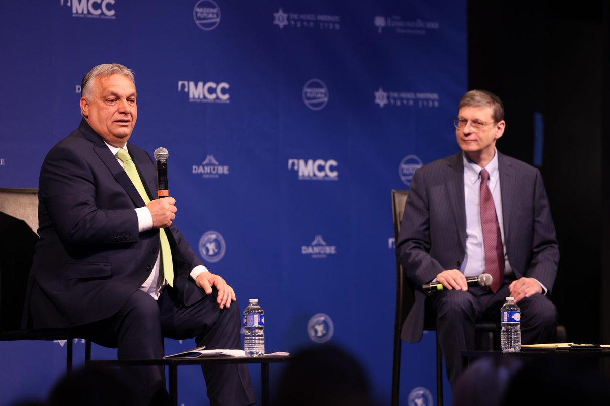 It's true, the number of migrants in Hungary is zero. The reason is simple. We have a system. We have a border. If you cross it illegally, it's a crime. -@PM_ViktorOrban in conversation with @yhazony at NatCon Brussels 2.