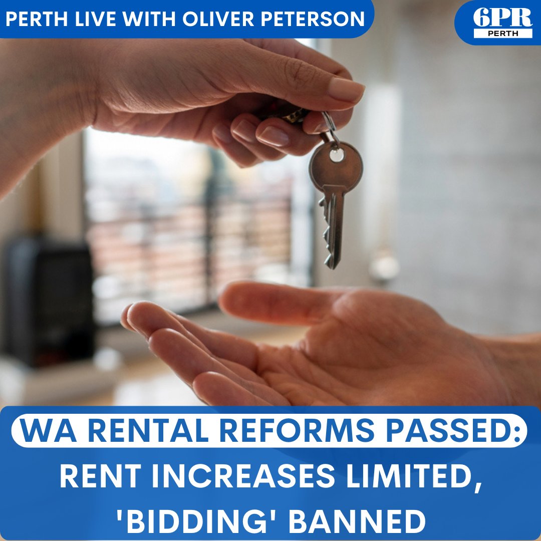 WA rental reforms have passed in parliament. These changes will limit rent increases to once per year and bidding for leases will be banned. 🎧📱 Hear the full story: brnw.ch/21wITzb
