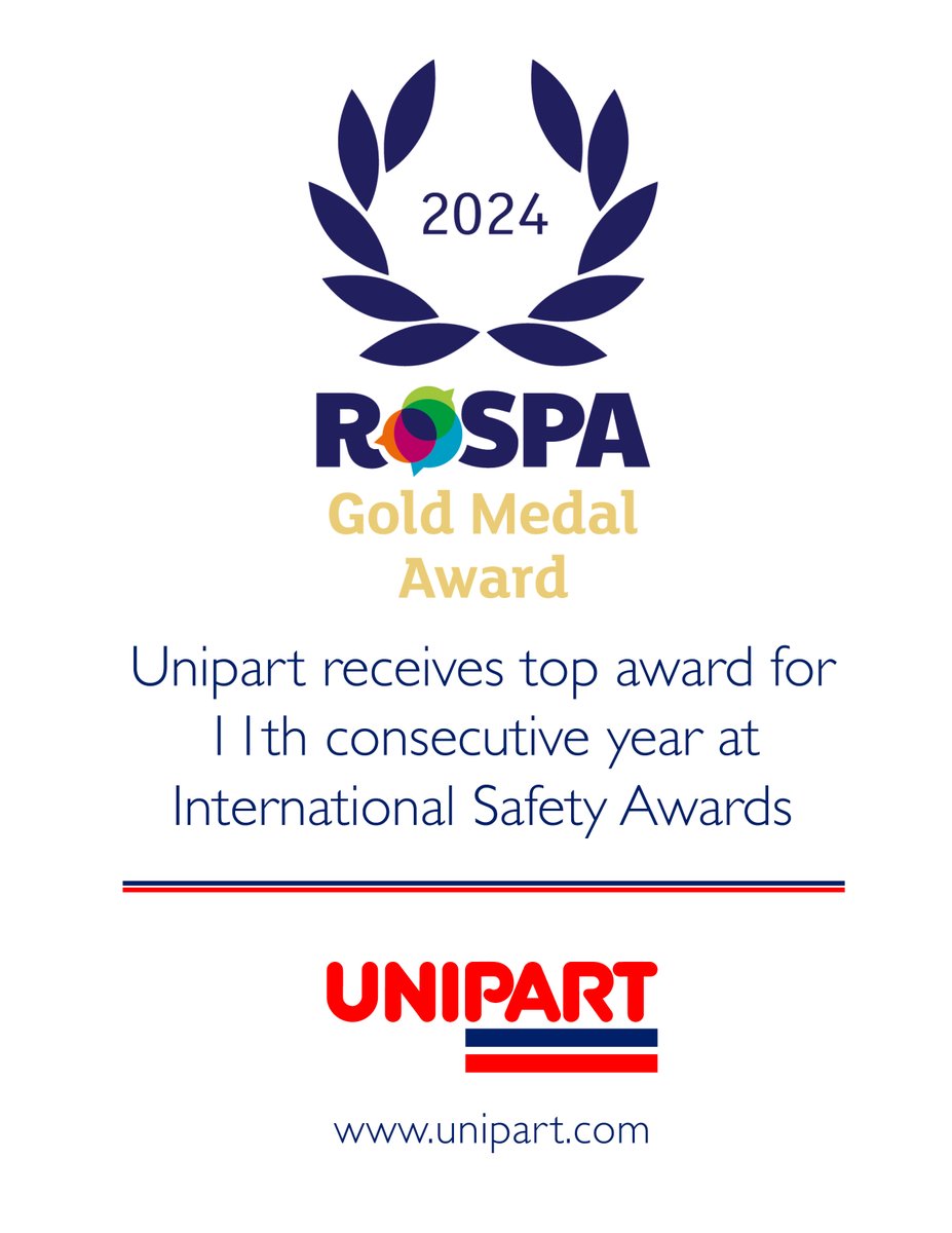 Unipart receives top award for 11th consecutive year at International Safety Awards, hosted by the British Safety Council @BritSafe 🏆 Read the story here: unipart.com/for-the-11th-c…… #InternationalSafetyAwards #TheUnipartWay
