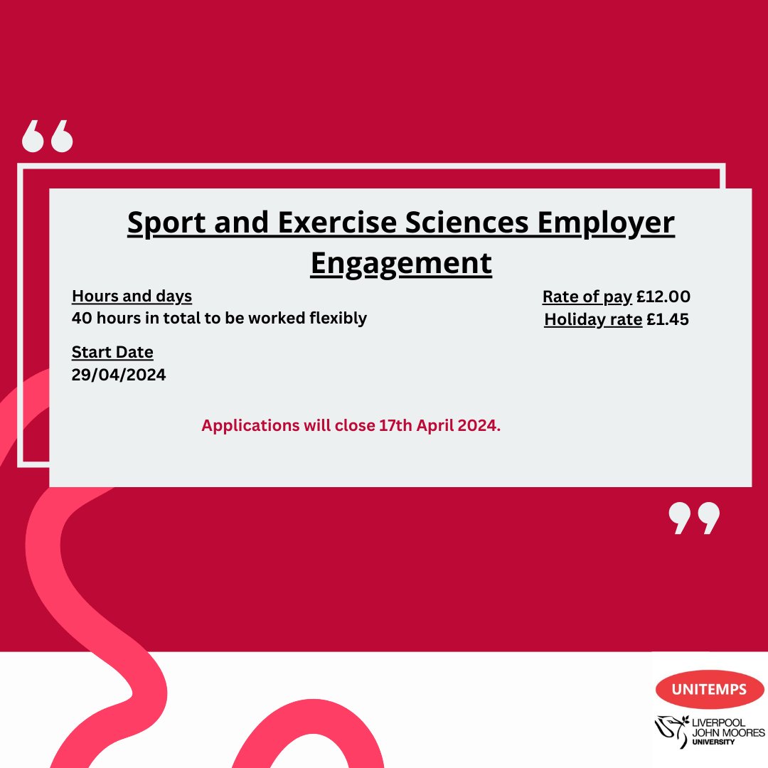 Unitemps Liverpool John Moores University tweet media
