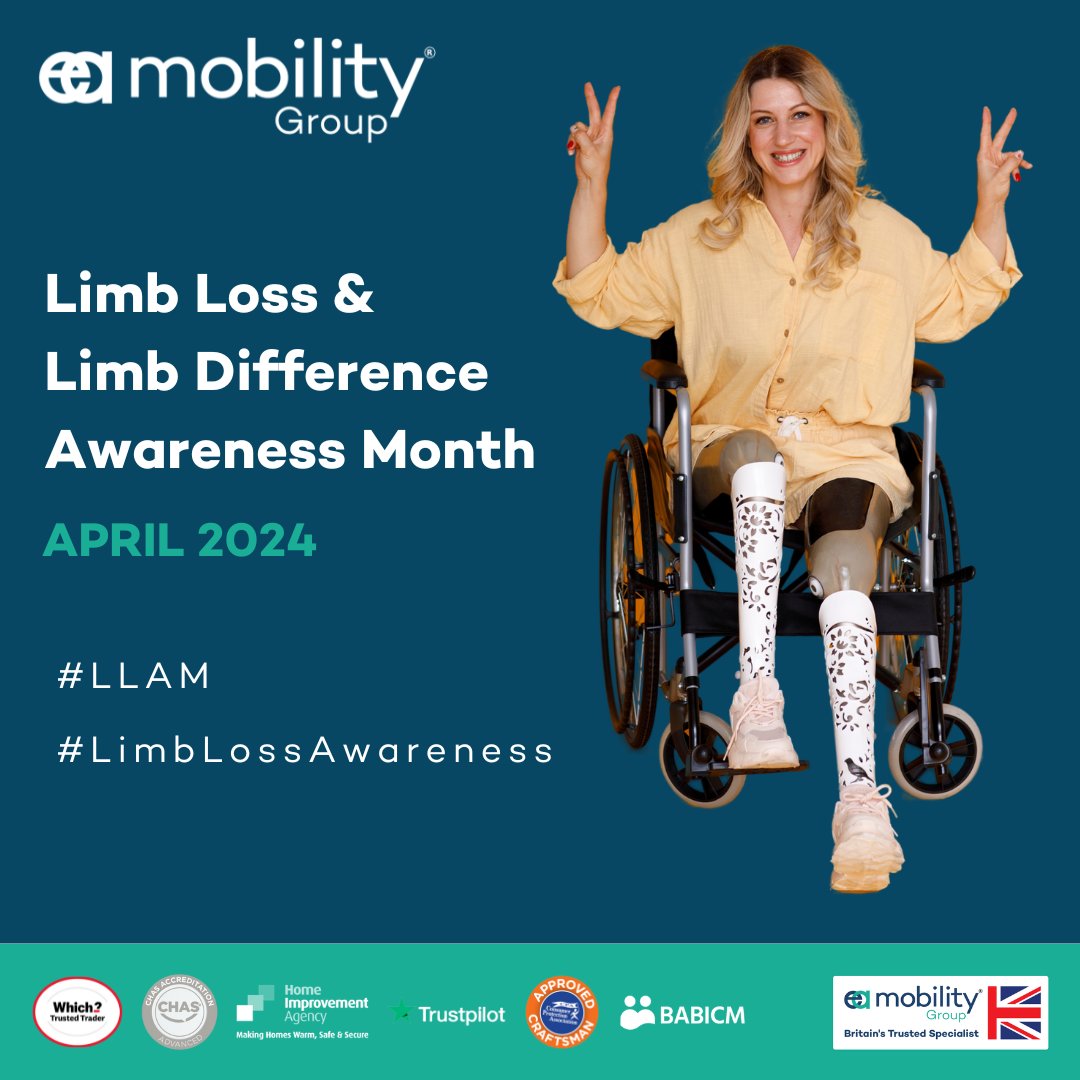 Let's raise awareness together! April is Limb Loss and Limb Difference Awareness Month. Join us in recognising the strength, resilience, and achievements of individuals living with limb loss or limb difference. 💪 #LimbLossAwareness #LimbDifferenceAwareness