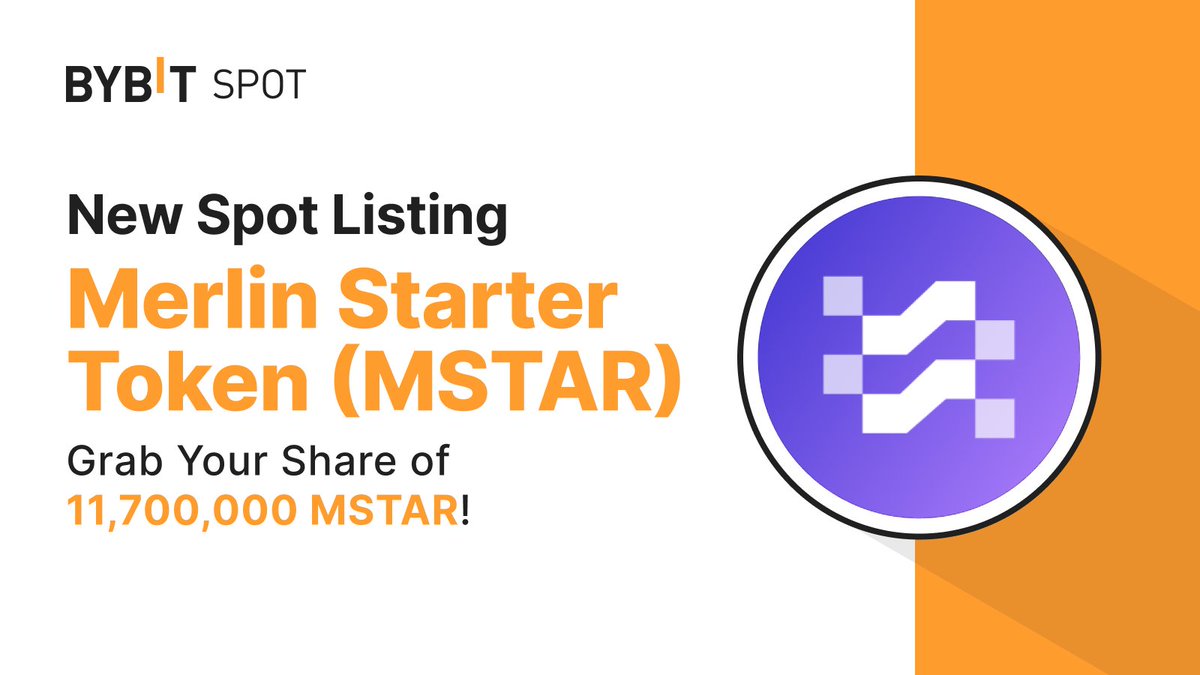 📣 $MSTAR is Officially listed on #BybitSpot with @Merlin_Starter Stand a chance to grab a share of the 11,700,000 $MSTAR prize pool! 🌐 Learn More: i.bybit.com/abTGxOh 📈 Trade Now: i.bybit.com/Lo4Rab7 #TheCryptoArk #BybitListing