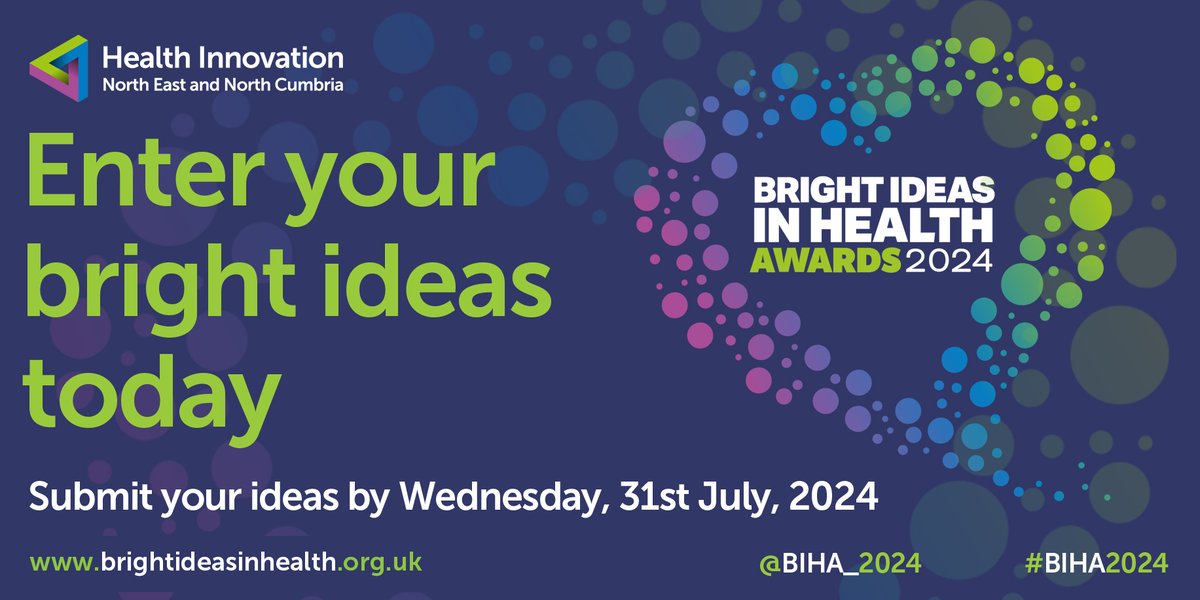 The Bright Ideas In Health Awards 2024 are now open! 💥 If you’re a healthcare #innovator you can now submit your examples of work being delivered to improve patient care. Full details on criteria and how to enter 👇 brightideasinhealth.org.uk/?utm_source=tw… #BIHA2024