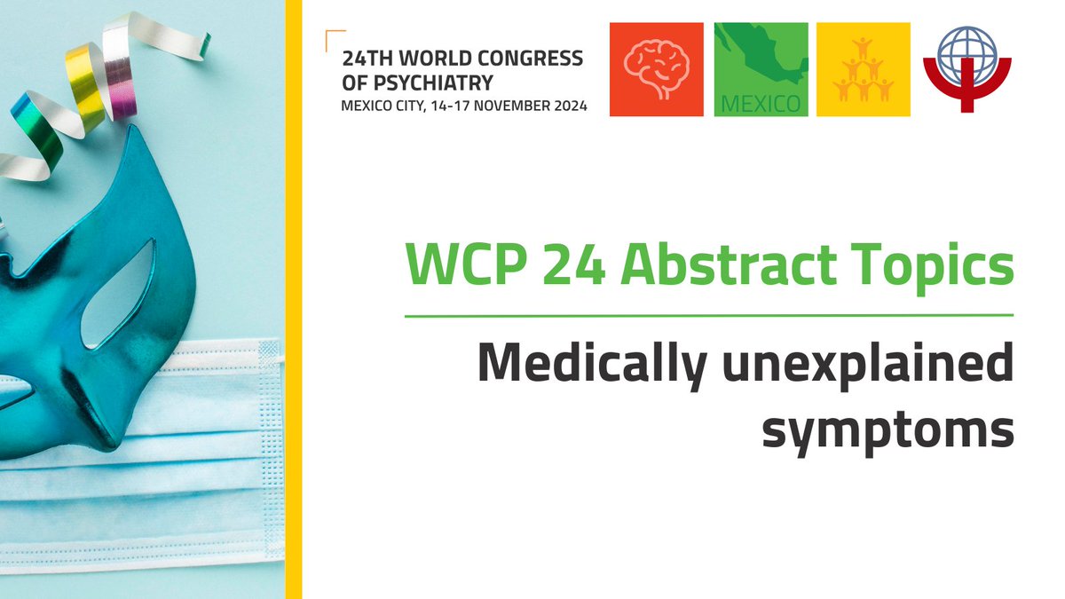 Are you conducting research on medically unexplained symptoms? We want to hear from you! ➡️ Submit your abstract for #WCP24 now and contribute to advancing our understanding of complex and misunderstood phenomena. 📢 Submit your abstract today: bit.ly/3vTM1Vy