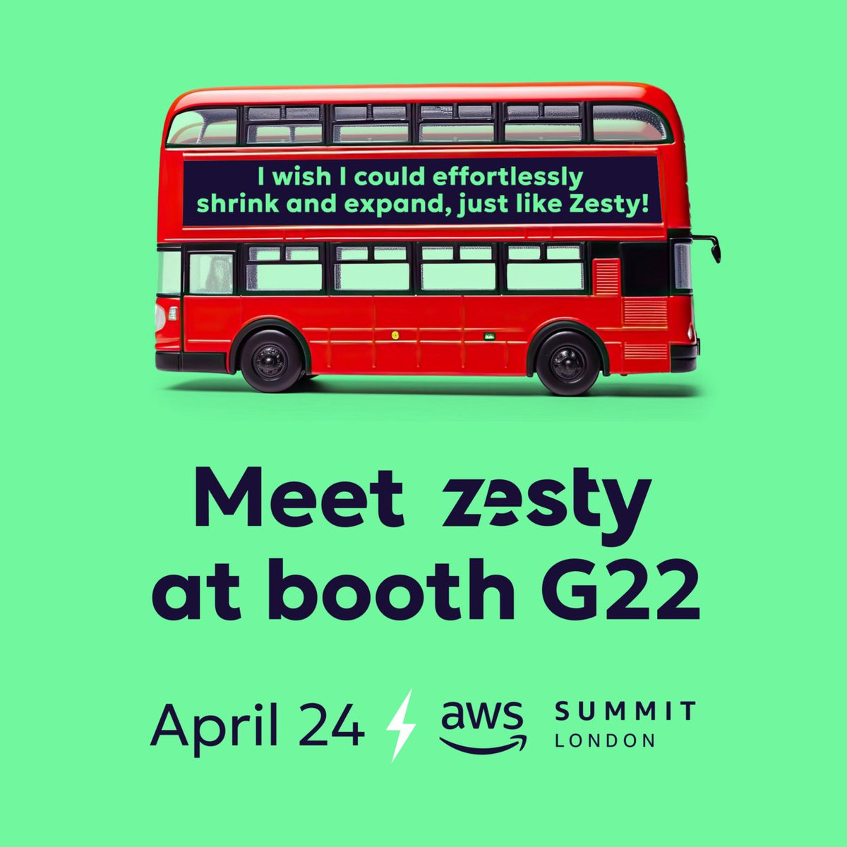 We're thrilled to announce that Zesty will be at #AWSSummit London on April 24th as Gold Sponsors! 🌟 Join us at booth #G22 to learn how we're revolutionizing #CloudOptimization and maximizing #efficiency. See you there!