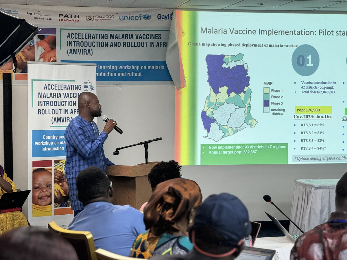 It is day 2 of the malaria vaccine country learning workshop in #Ghana organised by @WHO, @PATHtweets & partners. Today, the Expanded Programme on Immunization of @_GHSofficial has been sharing lessons from Ghana’s malaria vaccine introduction & rollout journey. #VaccinesWork