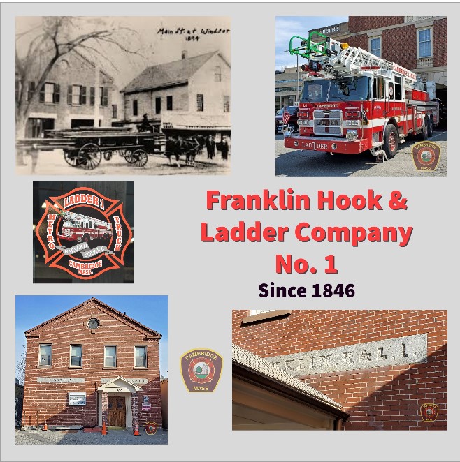 Benjamin Franklin died on 17 Apr 1790 at the age of 84. DYK that Cambridge's 'Franklin Hook & Ladder Company No. 1' (today's Ladder 1) was organized in 1846 in his honor? Hook & Ladder 1 was established in a fire house on Main near Windsor Sts with a hand-drawn ladder truck.