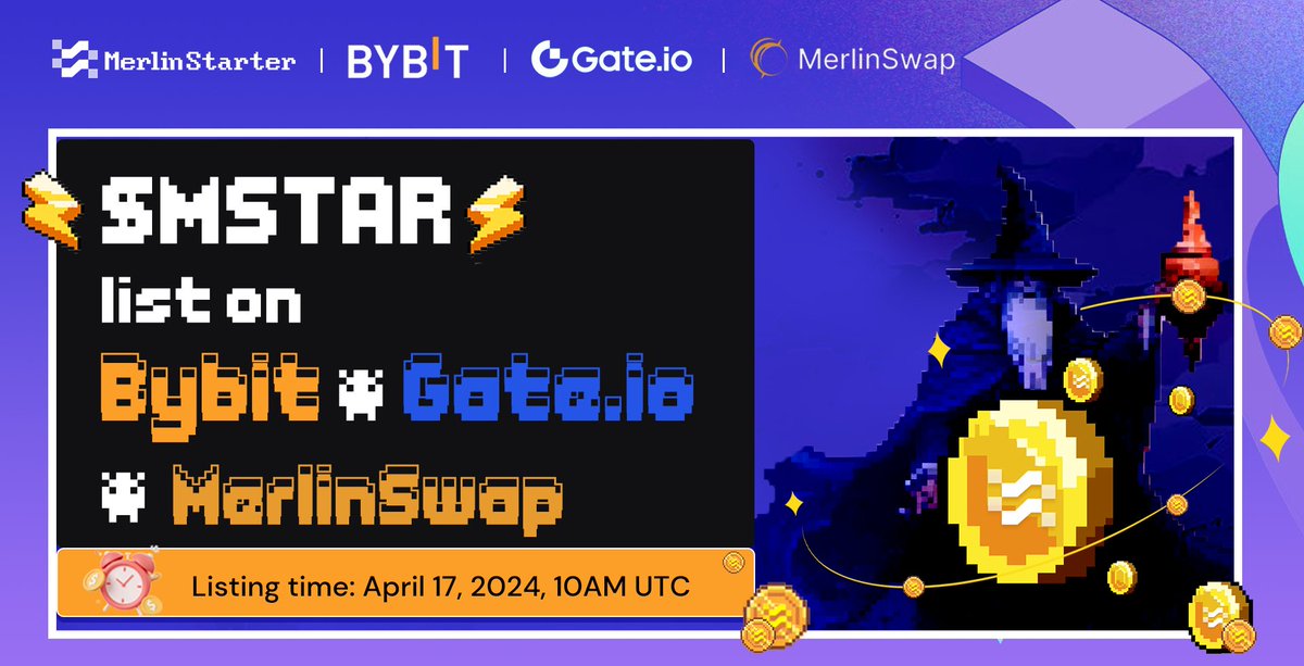 🚀 $MSTAR token is now live for trading!

Bybit
bybit.com/en/trade/spot/…

MerlinSwap
merlinswap.org/trade/swap
CA: 
0x09401c470a76ec07512eeddef5477be74bac2338

Gate
gate.io/trade/MSTAR_US…

Tips
1⃣ All BTC funds raised from the $MSTAR IDO will be used to provide liquidity for