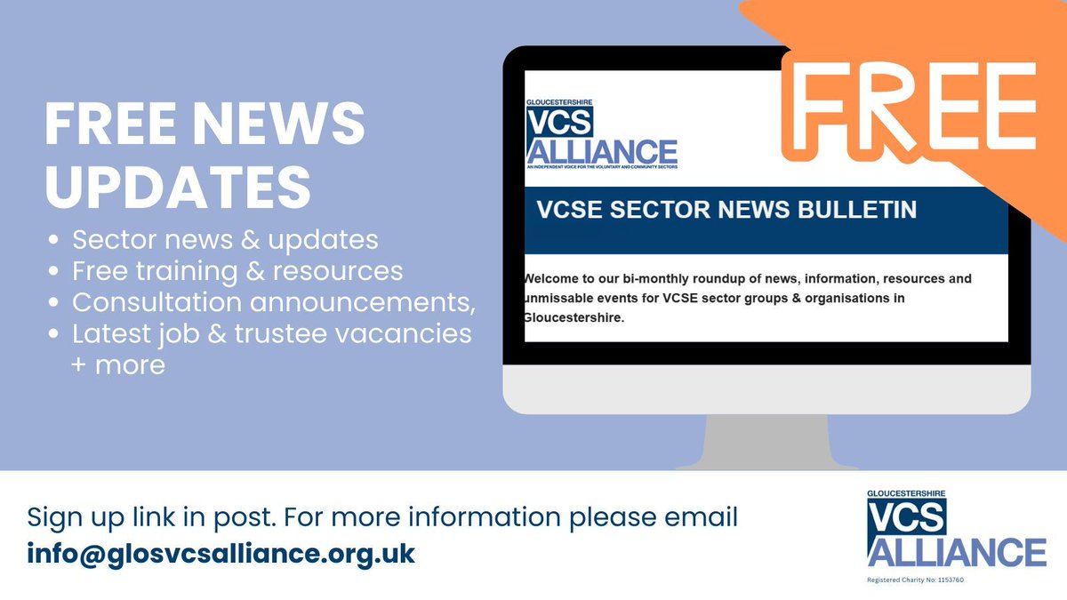 Our News Bulletin was sent out today. If you're not on our mailing list and would like to find out more about: ▶️ Our new partnership project with the Summerfield Charitable Trust ▶️ How to join the projects Core Group 🔗 buff.ly/3TXDNUg #VCSENewsGlos #Gloucestershire