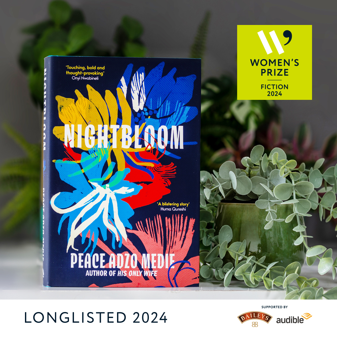 Nightbloom by @peacemedie longlisted for the 2024 #WomensPrize for fiction, takes a keen-eyed look at family, class and discrimination in Ghana and the US. Find out what Peace said when we sat down with her: bit.ly/49BWK4