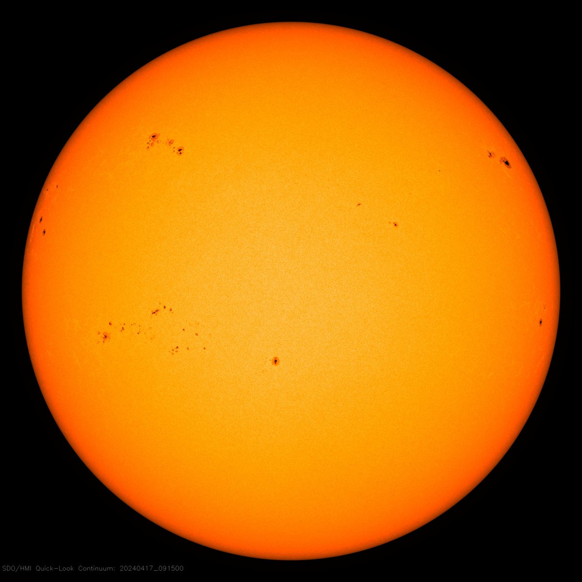 #Sunspot number nearly at 200.